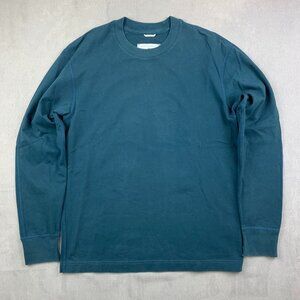 Reigning Champ Mens Shirt Small Blue Crewneck Long Sleeve Pullover 100% Cotton